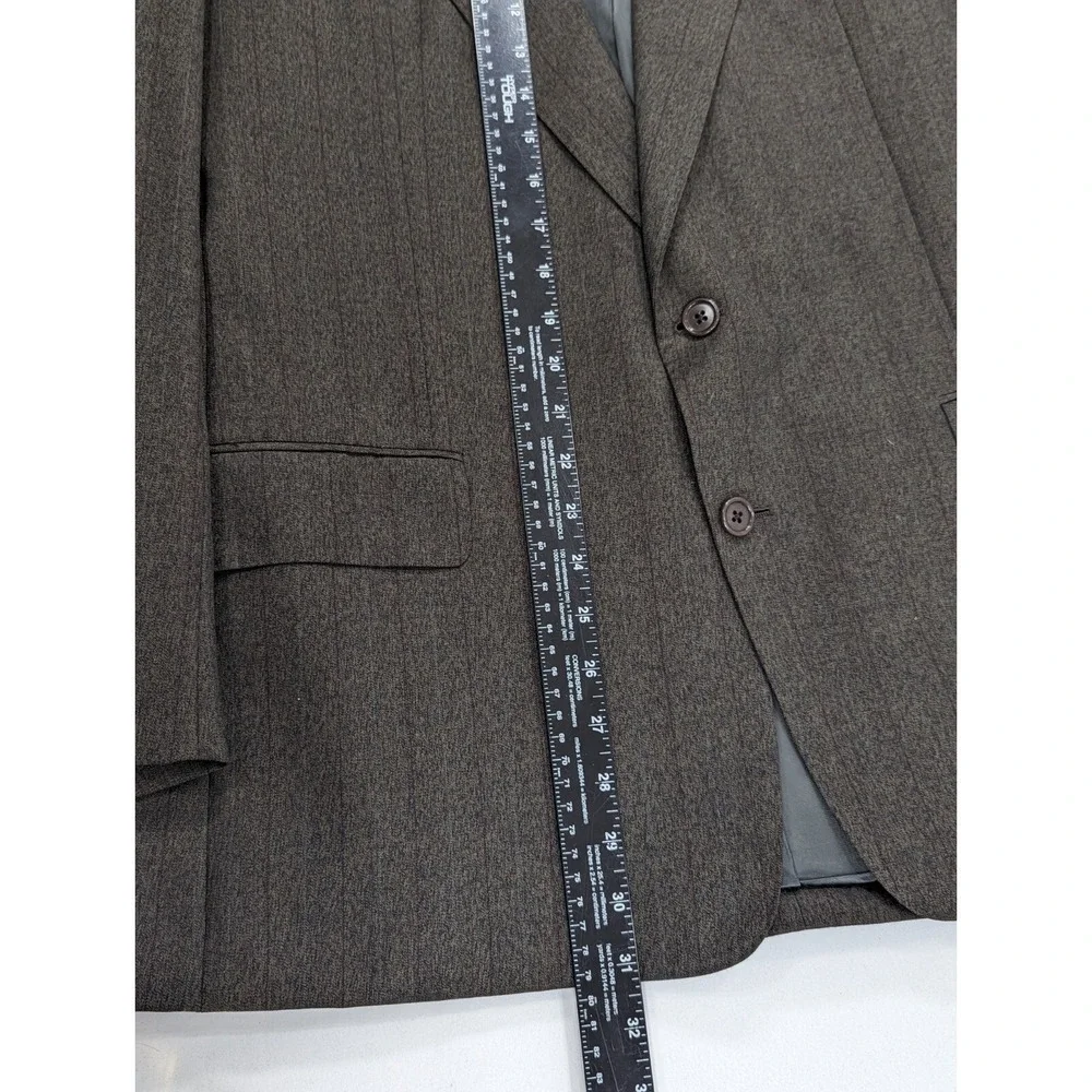 Vitg Hickey Freeman Blazer Sport Suit Jacket Dark Green Subtle Maroon Stripe 44R